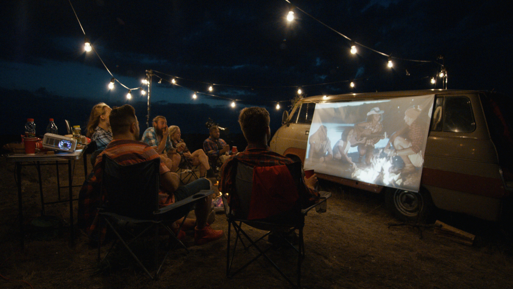 cinema outdoor em casa